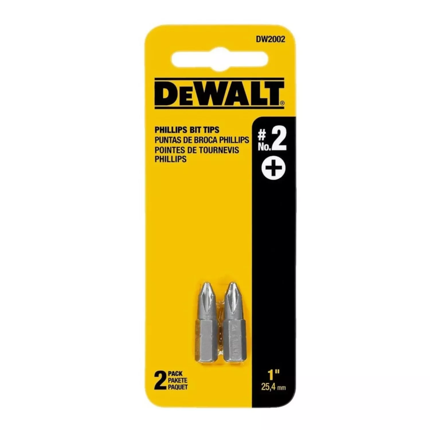 #2 Phillips Insert Bit Tip, 1 In., 2-Pk.