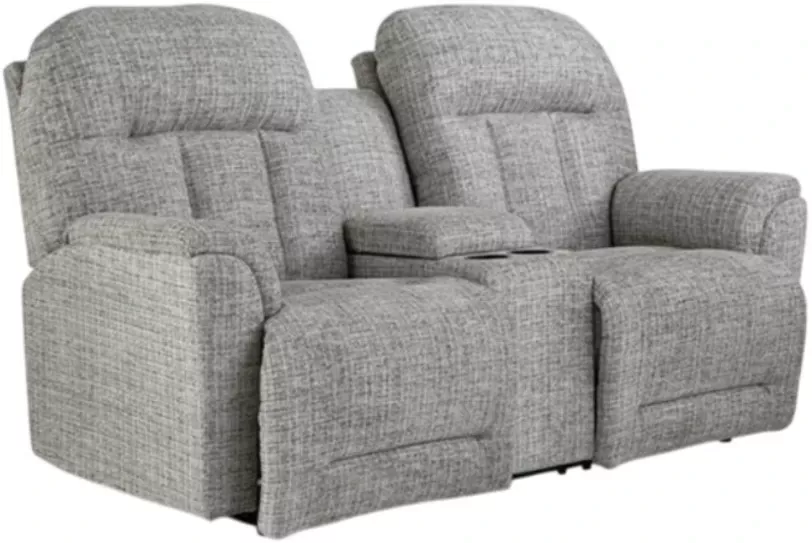 Best Home Furnishings Customizable Suitably Manual Reclining Space Saver Console Loveseat