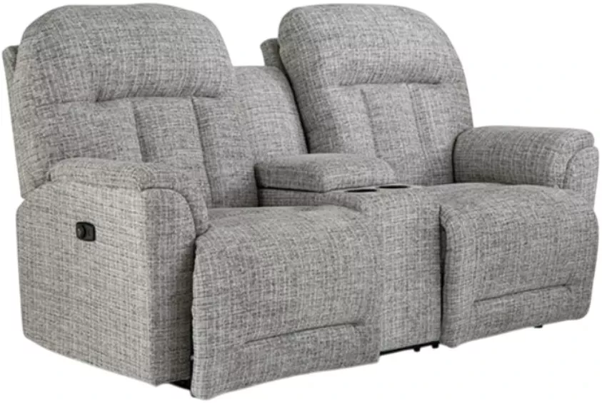 Best Home Furnishings Customizable Suitably Power Reclining Space Saver Console Loveseat with Power Tilt Headrest