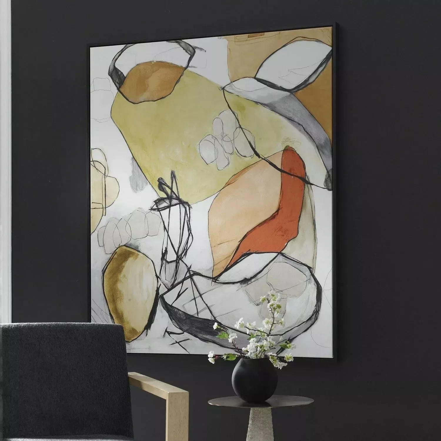 Charcoal Improvision Wall Art