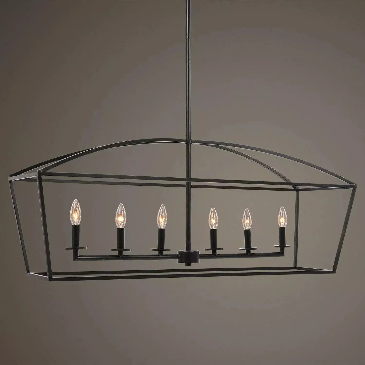 Clayton Six Light Linear Chandelier