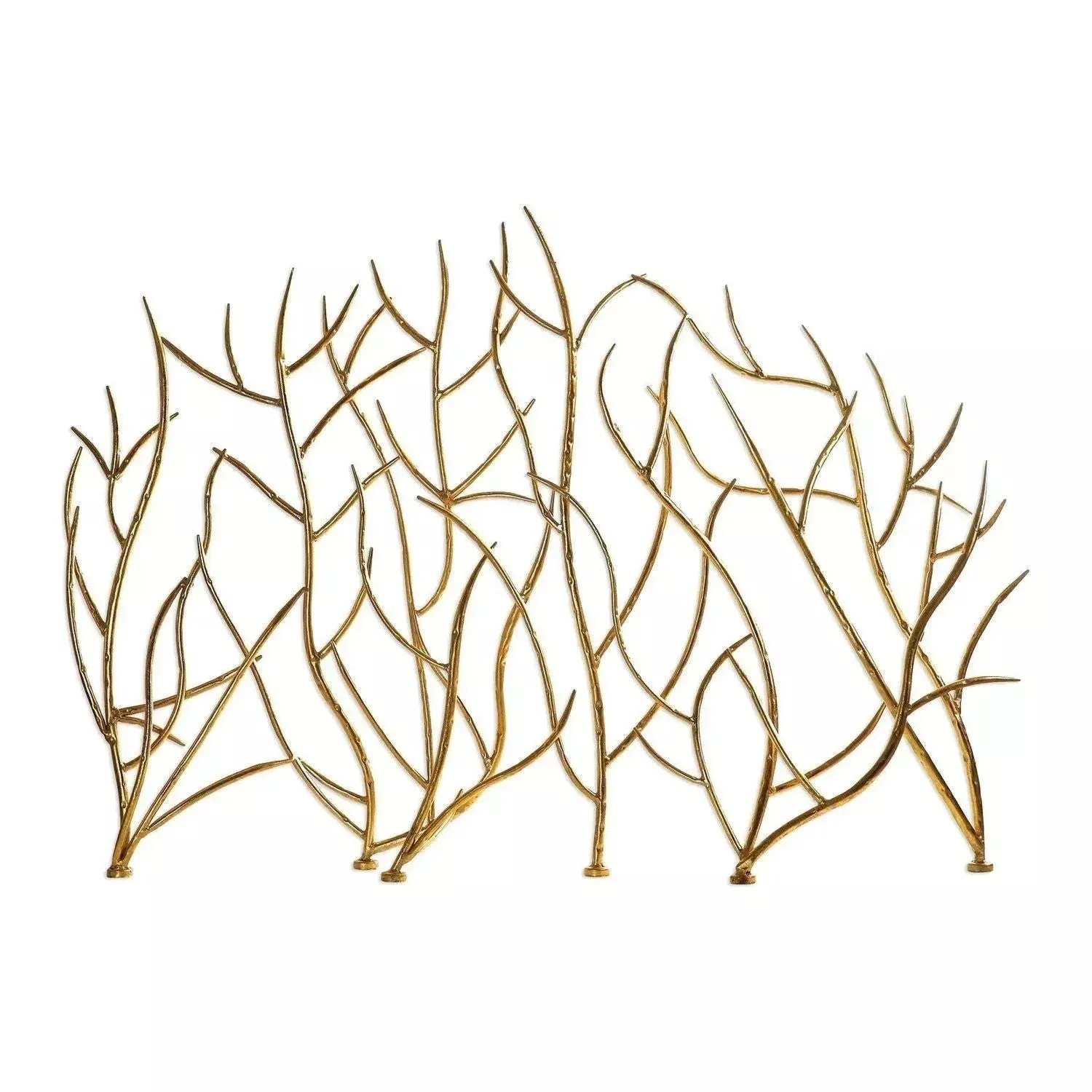 Gold Branches Fireplace Screen