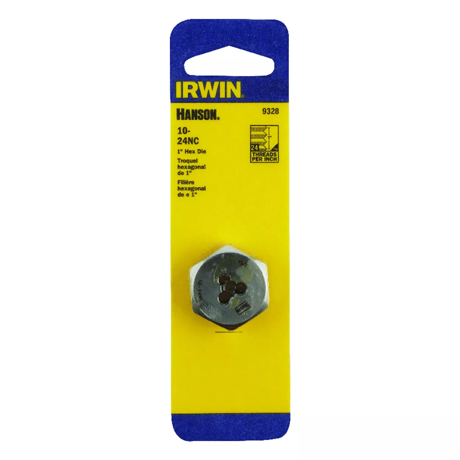 Hanson #10 X 24 Hexagon Machine Screw Die, National Coarse