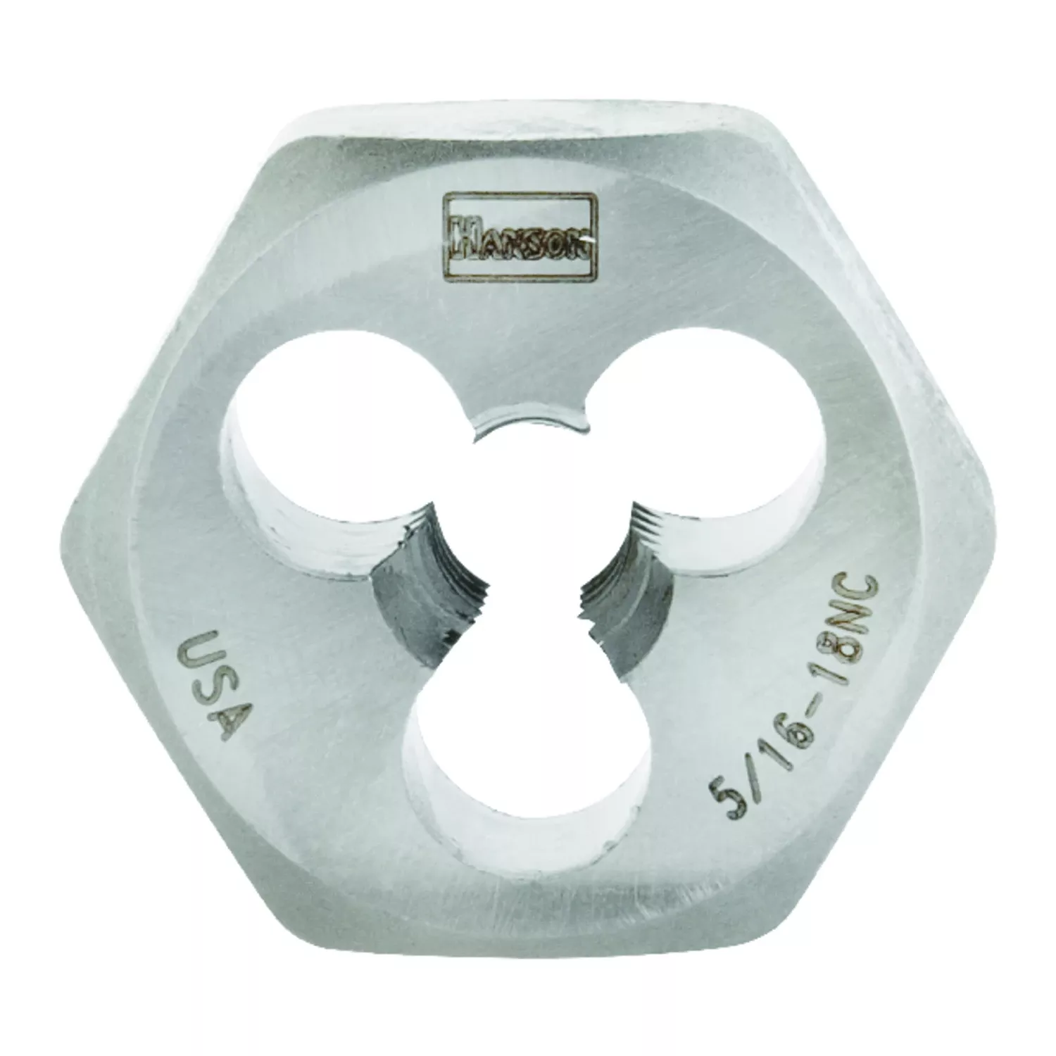 Hanson Hexagon Fractional Die, National Coarse, 5/16 In. X 18