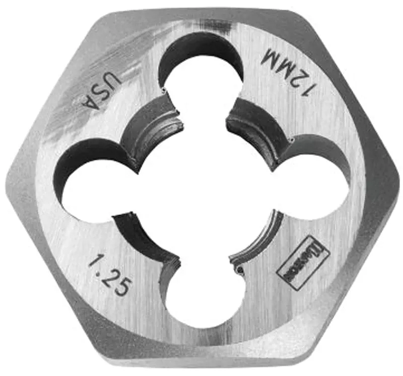 Hanson Metric Hexagon Die, 12mm X 1.25