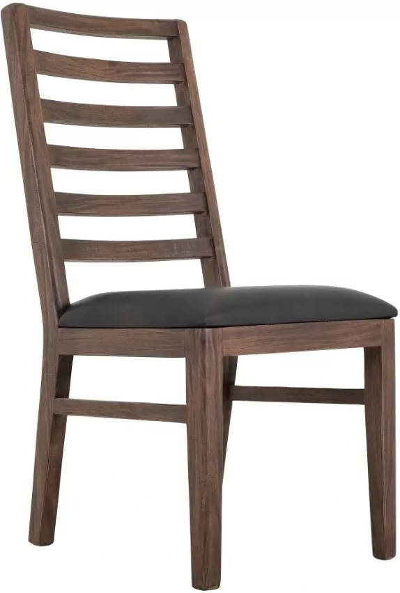 International Furniture Direct Walnut Brown Reddish Brown Side Chair