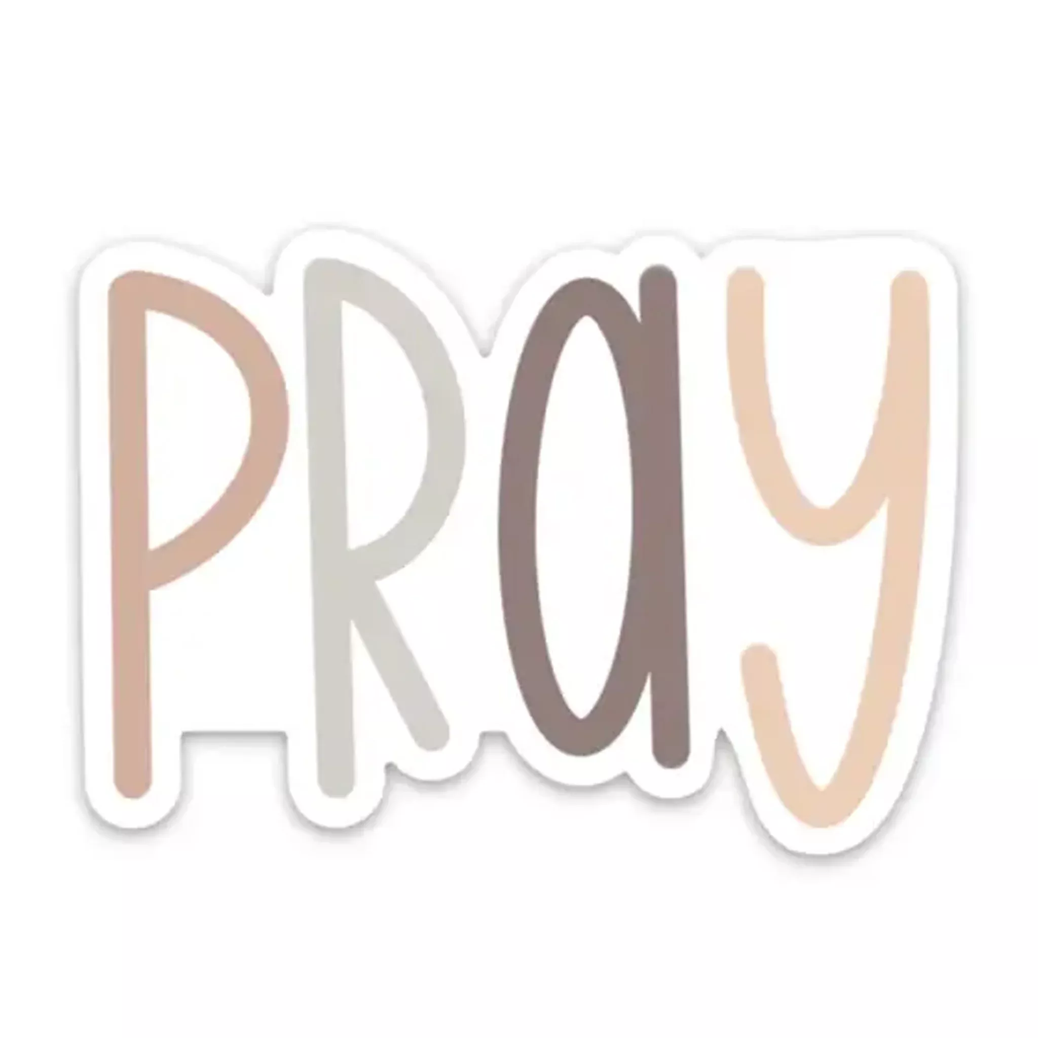 Pray Soft Colors Vinyl Sticker