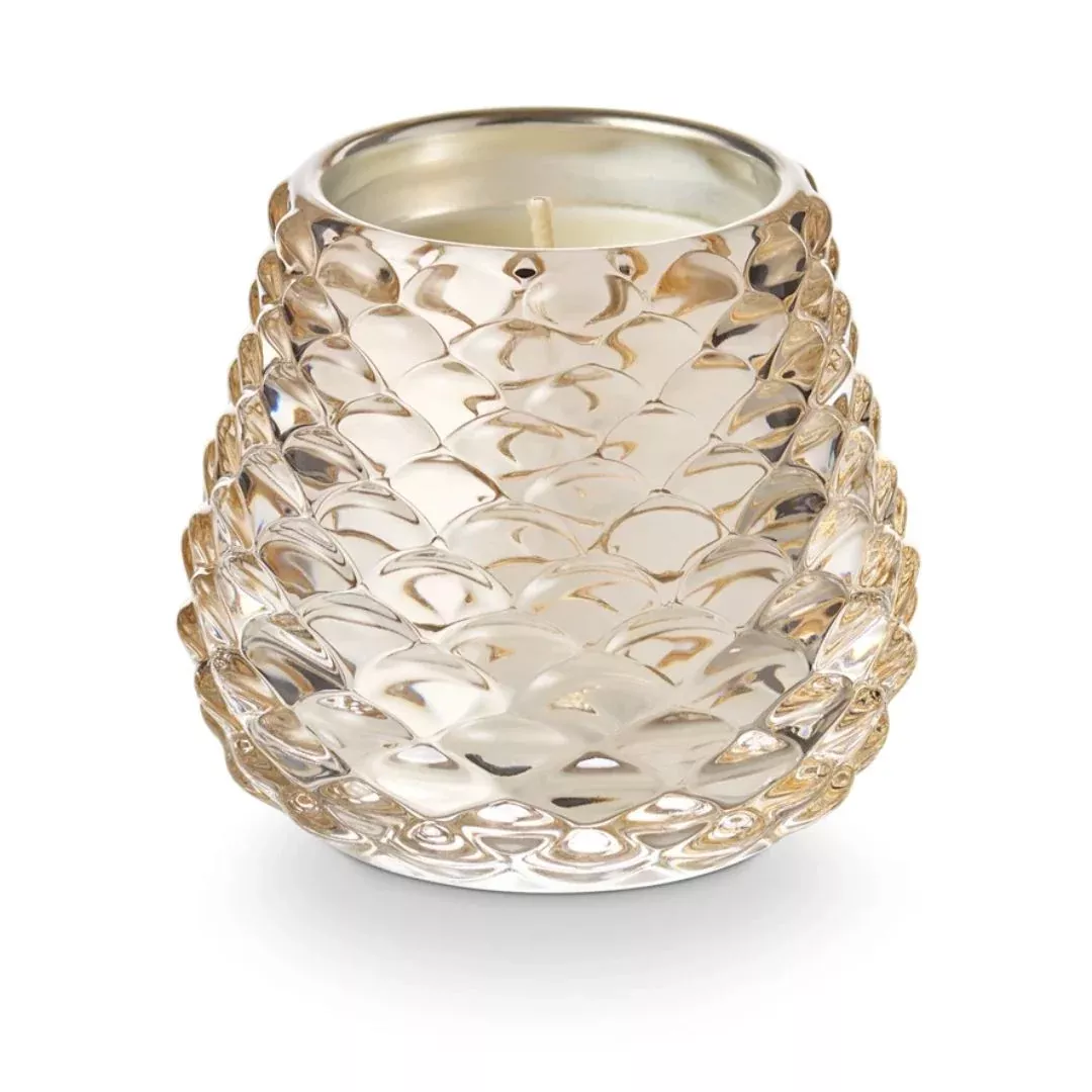 Winter White Pinecone Votive Candle